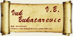 Vuk Bukatarević vizit kartica